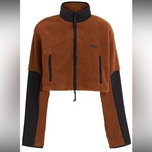 SKIMS Teddy Funnel Neck Cropped Jacket